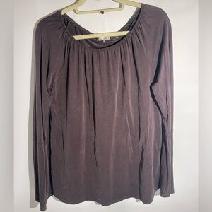 Ecru Women's Long Sleeve Top in Deep Purple